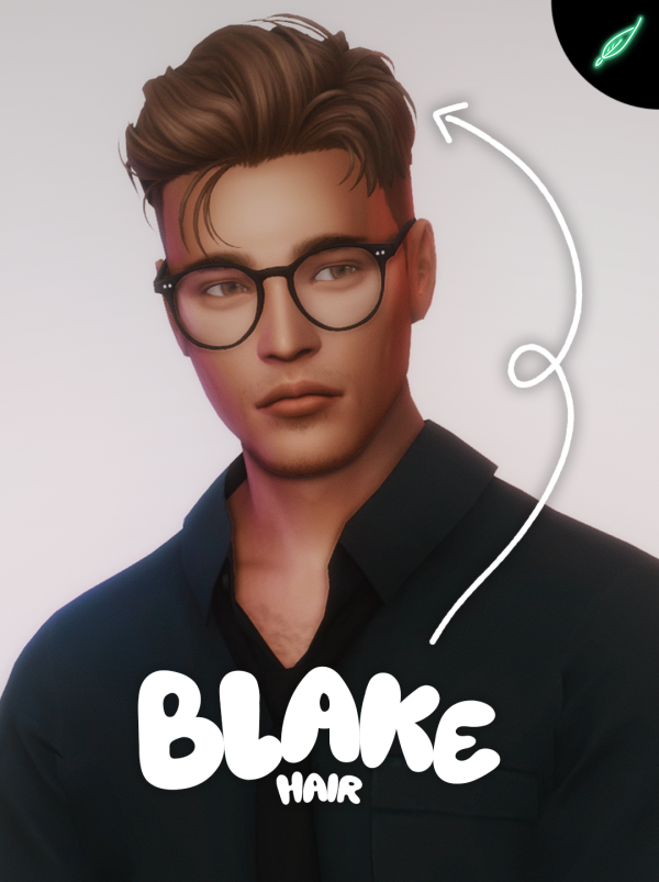 Maxis Match blake hair by simsfinds - The Sims 4 Custom Content