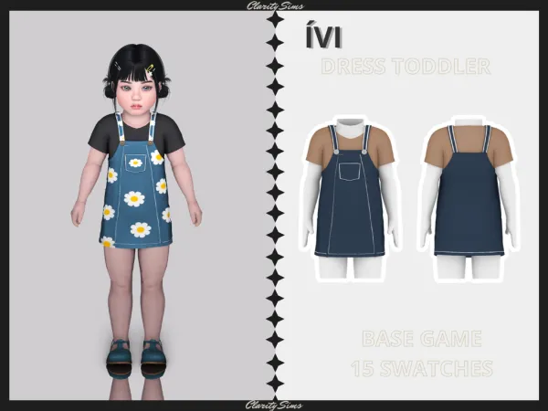 Alpha Ívi Dress Toddler by clarity-sims - The Sims 4 Custom Content