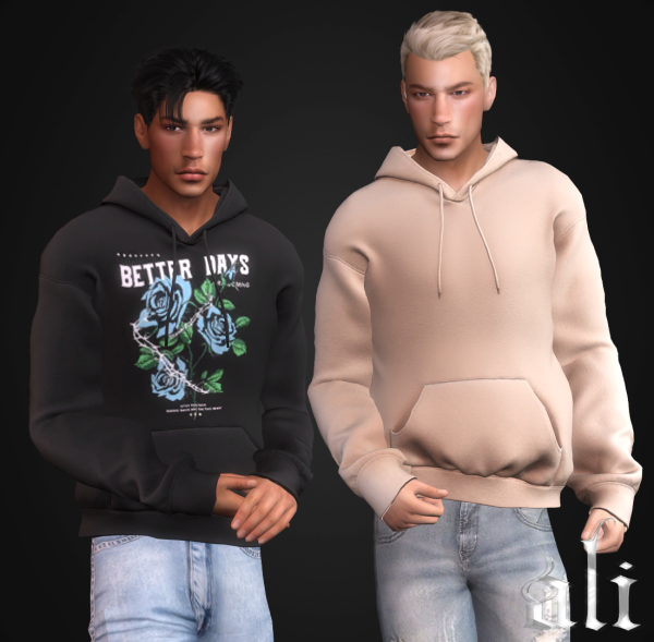 Alpha LOGAN hoodie JUNE 2024 by simsfinds - The Sims 4 Custom Content