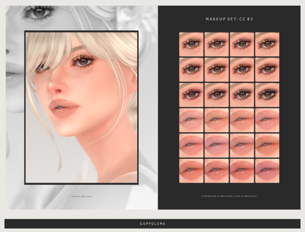 Alpha GPME GOLD MAKEUP SET CC83 by simsfinds - The Sims 4 Custom Content