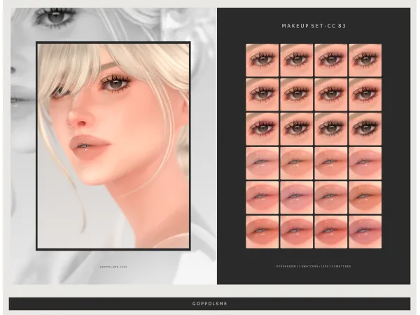 Alpha GPME GOLD MAKEUP SET CC83 by goppolsme - The Sims 4 Custom Content