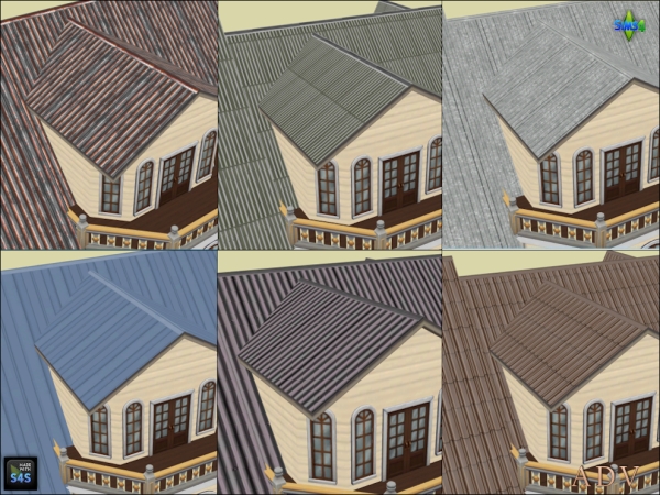 Mix Roofs by artedellavita_mabra - The Sims 4 Custom Content