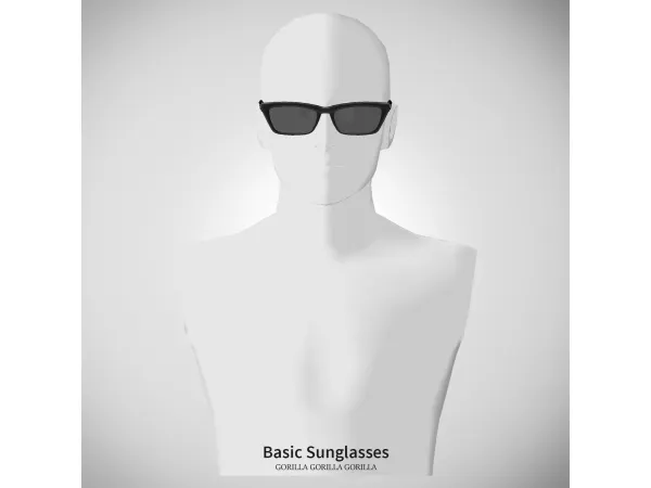 Alpha Basic Sunglasses by gorillax3 - The Sims 4 Custom Content