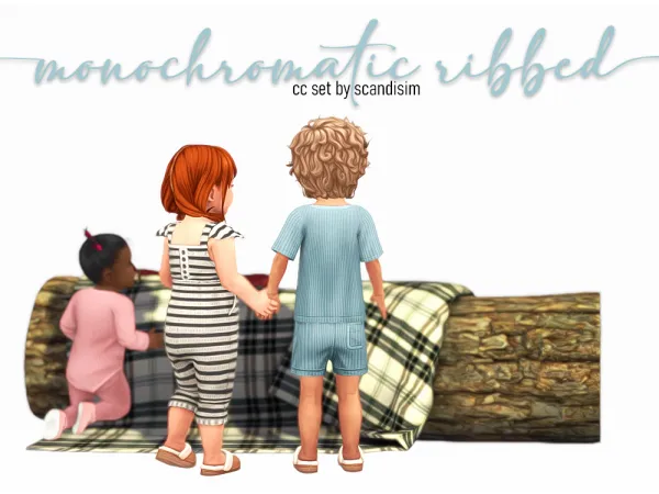 Maxis Match Monochromatic Ribbed Collection by simsfinds - The Sims 4 Custom Content