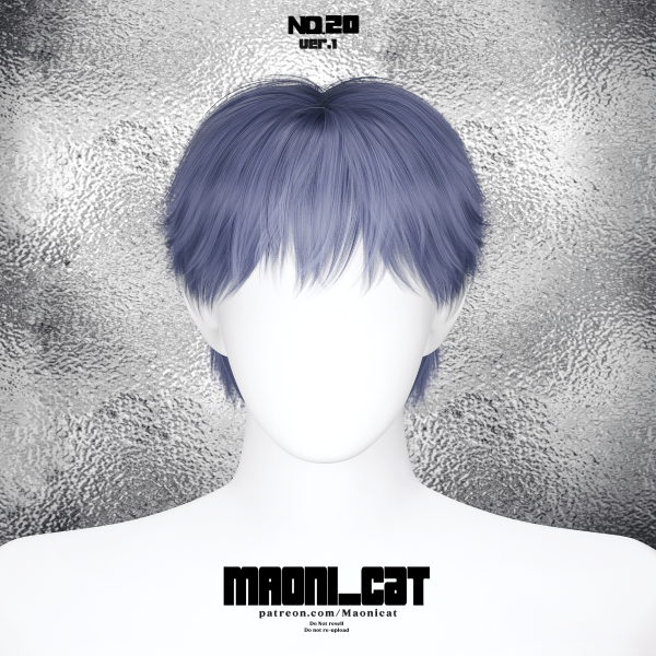 Alpha [Maoni_cat]HAIR No20 ver1 by simsfinds - The Sims 4 Custom Content