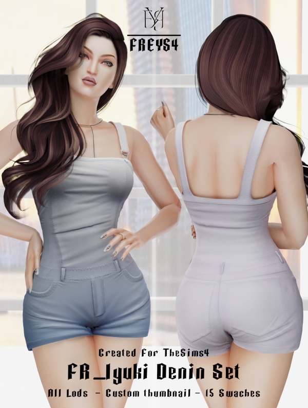 Alpha FR_Iyuki Denin Set by freys4 - The Sims 4 Custom Content