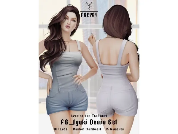 Alpha FR_Iyuki Denin Set - The Sims 4 Custom Content