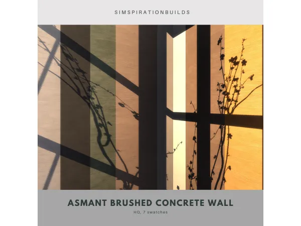 Alpha Asmant Brushed Concrete Wall by simspirationbuilds - The Sims 4 Custom Content