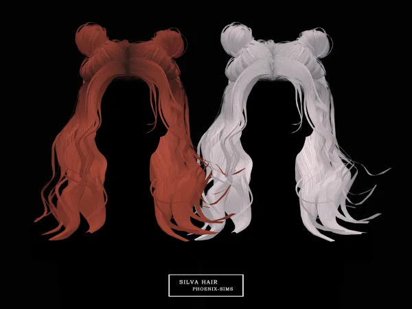 Alpha Silva Hair by phoenixsims4 - The Sims 4 Custom Content