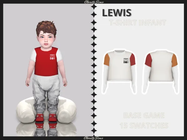 Alpha Lewis T Shirt Infant - The Sims 4 Custom Content