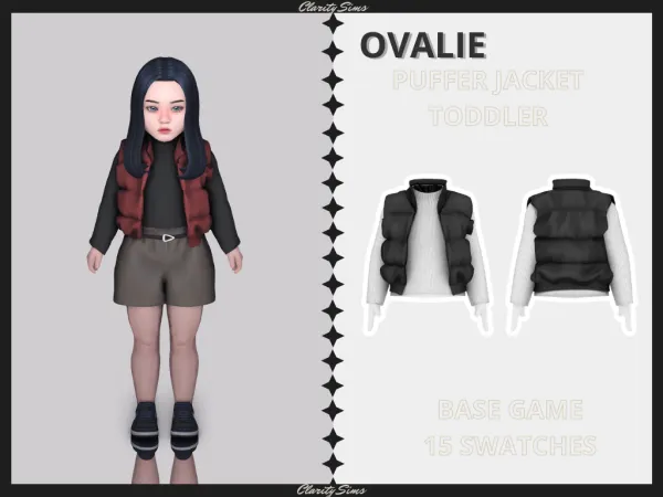 Alpha Ovalie Puffer Jacket Toddler - The Sims 4 Custom Content