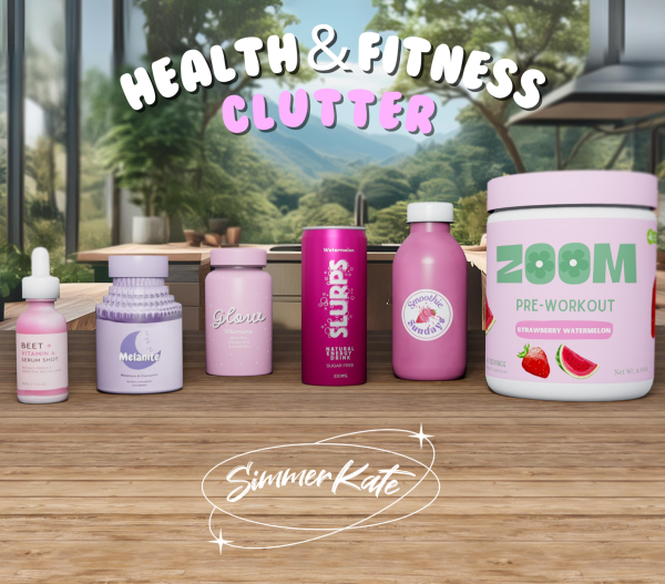 Alpha Health Fitness Clutter by simmerkatex - The Sims 4 Custom Content