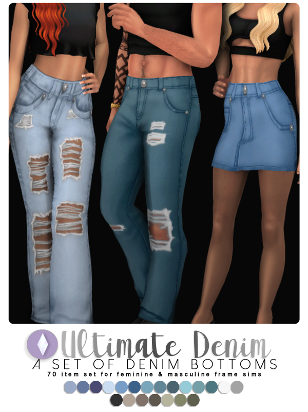 Maxis Match Ultimate Denim Collection by simsfinds - The Sims 4 Custom Content