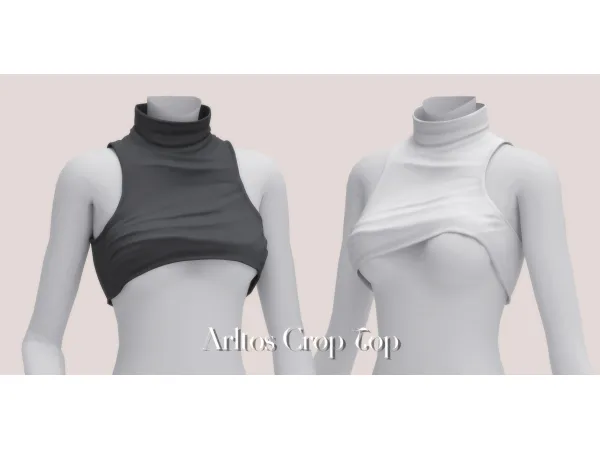 Alpha Crop top R by simsfinds - The Sims 4 Custom Content