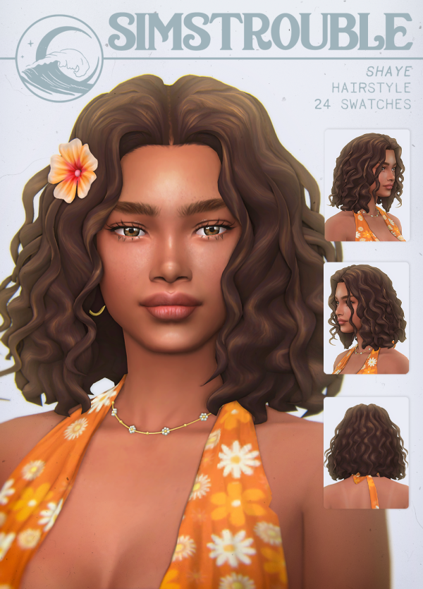 Maxis Match Shaye Hairstyle (Unisex) by simsfinds - The Sims 4 Custom Content