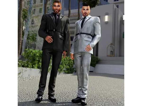 Alpha Buckle Detail Suit cool_content_star - The Sims 4 Custom Content