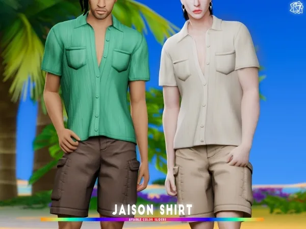 Alpha Jaison Shirt brsims by bluerose-sims - The Sims 4 Custom Content