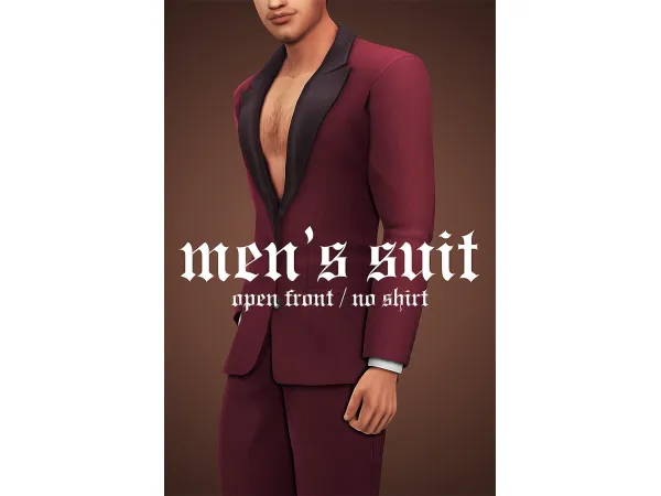 Menu2019s open-front suit by akalukery