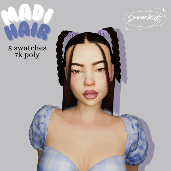 Alpha Madi Hair by simmerkatex - The Sims 4 Custom Content