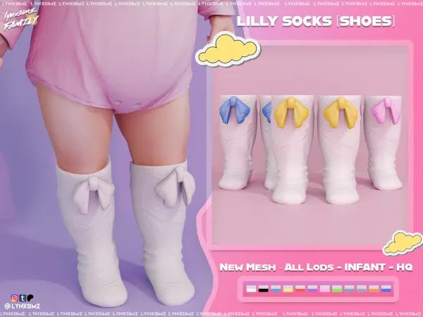 Alpha Lilly Socks [Found in shoes] by simsfinds - The Sims 4 Custom Content