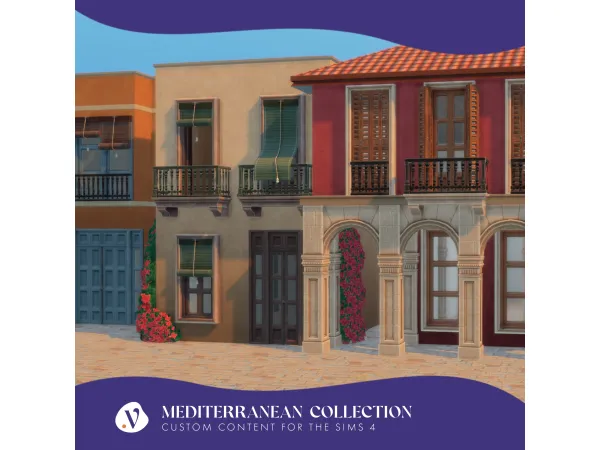 Maxis Match Mediterranean Build Collection Download by valiasims - The Sims 4 Custom Content