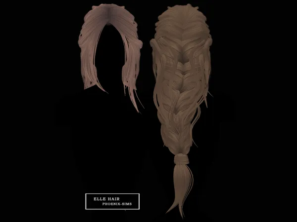 Alpha Elle Hair - The Sims 4 Custom Content