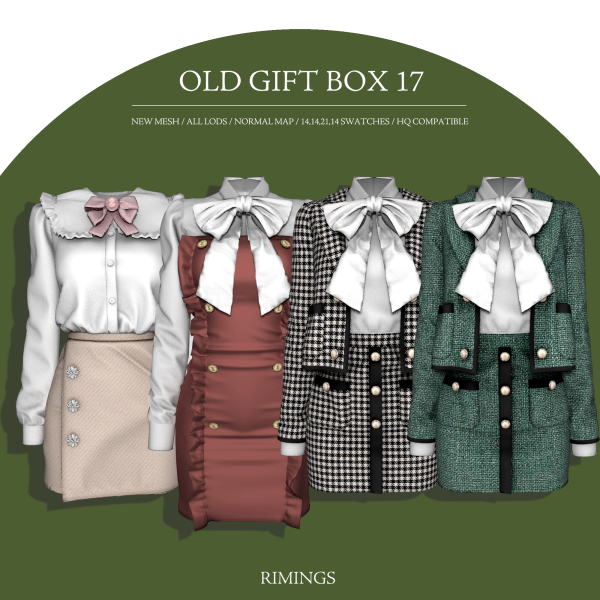 Alpha [RIMINGS] OLD GIFT BOX 17 by simsfinds - The Sims 4 Custom Content
