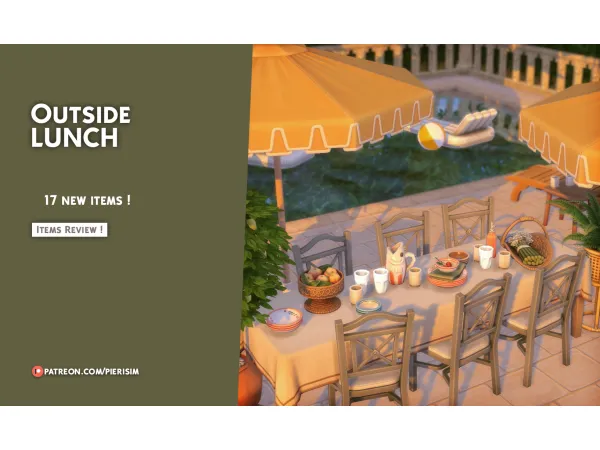 Maxis Match Outside Lunch by simsfinds - The Sims 4 Custom Content