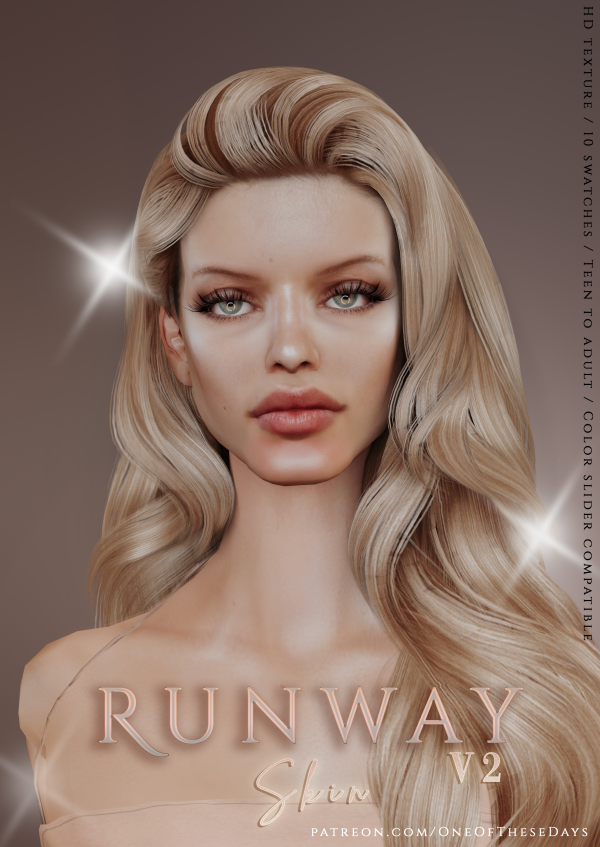 Alpha Runway V2 SKIN LIPSTICK TRAY FILES BFF by simsfinds - The Sims 4 Custom Content
