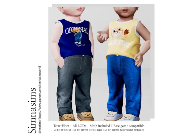 Infant jeans / sleeveless top by simnasimsworld