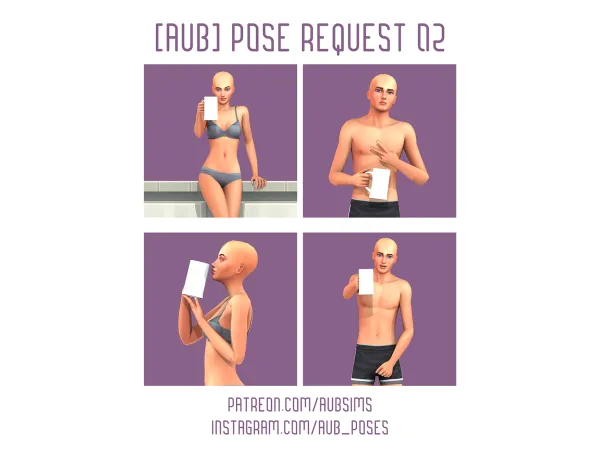 Mix [AuB] Pose Request 02 - The Sims 4 Custom Content