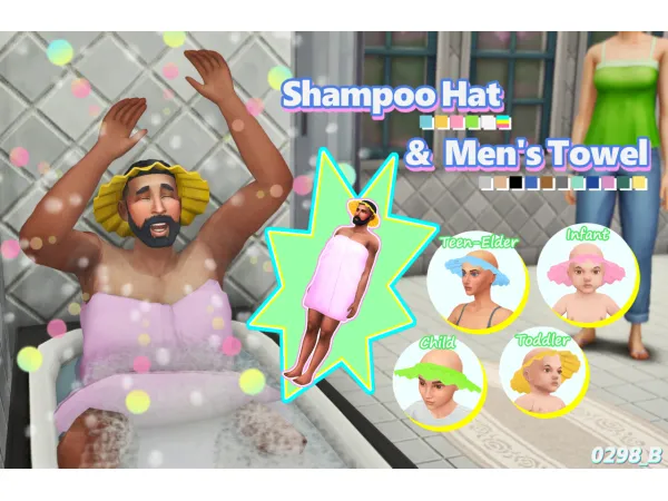 Maxis Match Shampoo Hat by simsfinds - The Sims 4 Custom Content