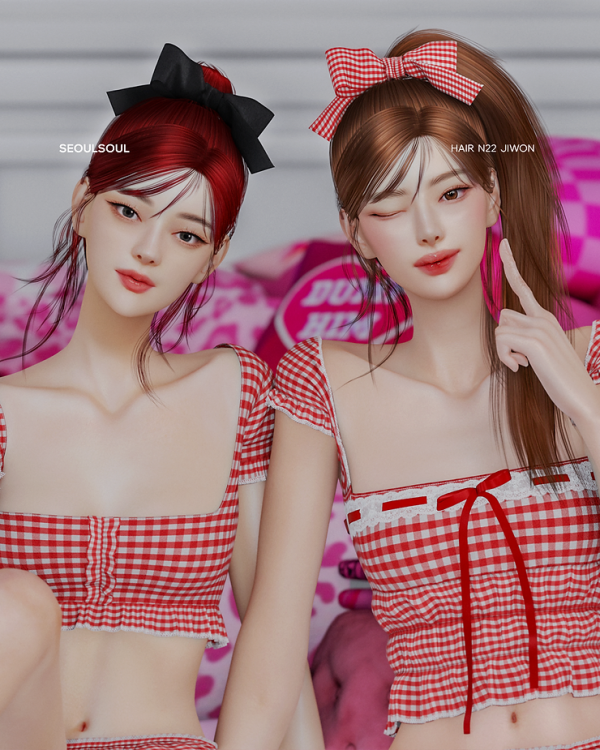 Alpha SIMS4 Hair 2024 Hair N22 by simsfinds - The Sims 4 Custom Content