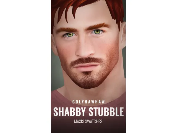 Mix Shabby Facial Hair by golyhawhaw - The Sims 4 Custom Content
