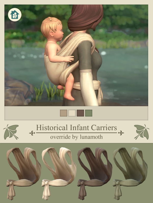 Maxis Match Infant Carriers Historical Override by simsfinds - The Sims 4 Custom Content