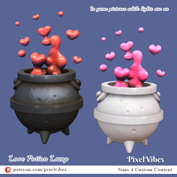 Alpha Love Potion Lamp by pixelvibes - The Sims 4 Custom Content