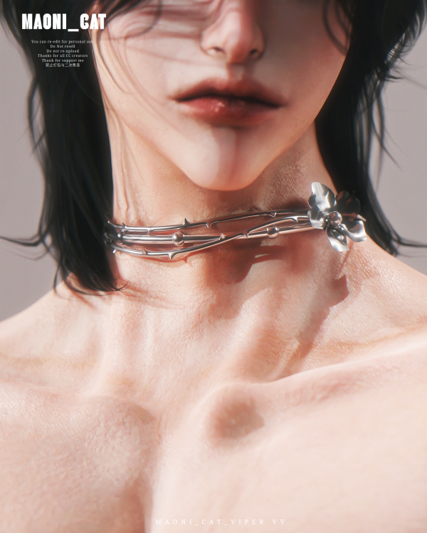 Alpha [Maoni_cat]Necklace No6 Twining Thorns by simsfinds - The Sims 4 Custom Content