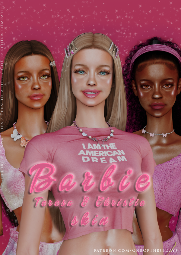 Alpha Barbie SKIN LIPSTICK TRAY FILES BFF by simsfinds - The Sims 4 Custom Content