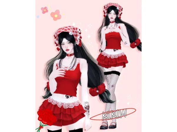 Alpha KIKIWSTUDIO Warm spring - The Sims 4 Custom Content