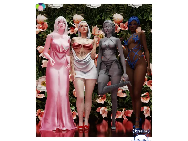 Alpha Clothes Recolor belaloallure3 Burning desire collection - The Sims 4 Custom Content