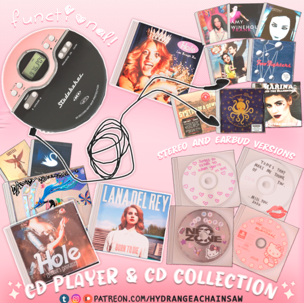 Alpha CD player collection by hydrangeachainsaw - The Sims 4 Custom Content