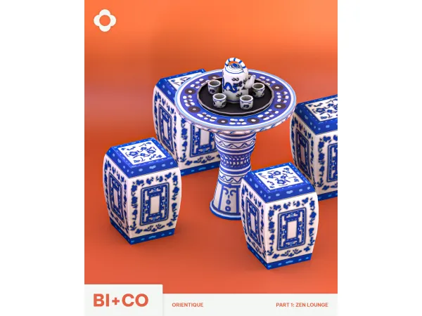 Maxis Match Orientique Part 1 Zen Lounge by BIplusCO - The Sims 4 Custom Content