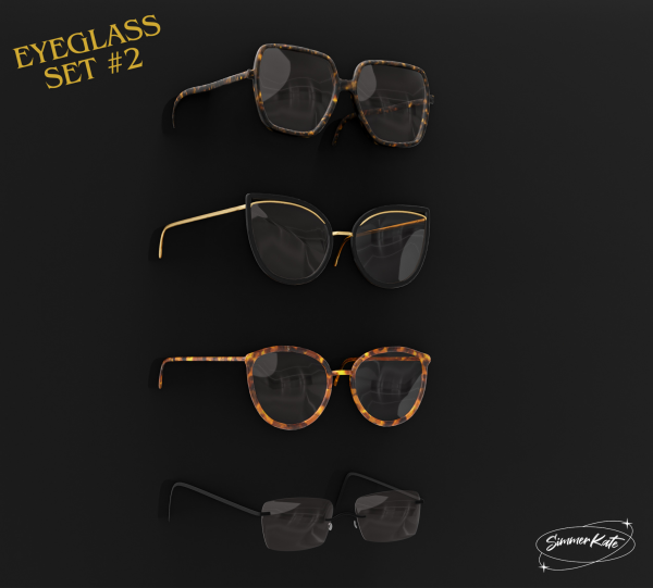 Alpha Eyeglasses set 2 by simmerkatex - The Sims 4 Custom Content