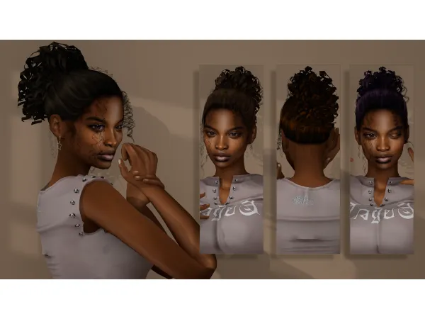 Alpha Canna Hairstyle by darknighttsims - The Sims 4 Custom Content