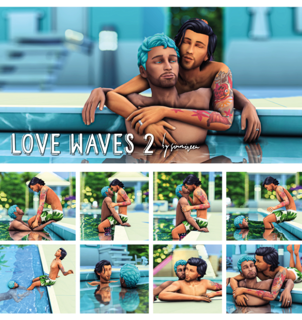 Mix Love waves 2 by simsfinds - The Sims 4 Custom Content