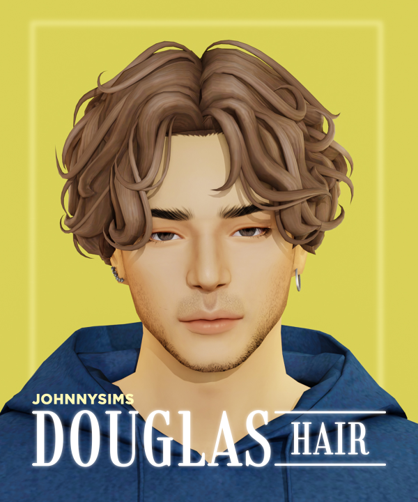 Maxis Match Douglas Hair by simsfinds - The Sims 4 Custom Content