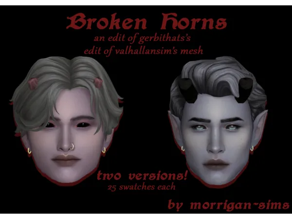 Maxis Match BROKEN HORNS by simsfinds - The Sims 4 Custom Content