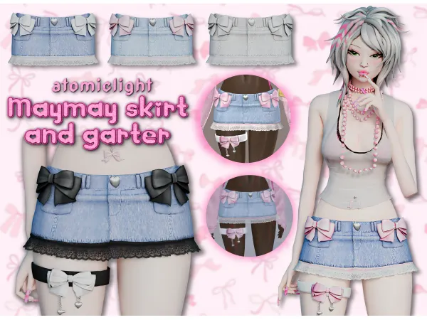 Maymay - bow skirt and garter ₍ˆɞ̴̶̷ · ɞ̴̶̷ˆ₎˳❤︎ free! by atomiclight
