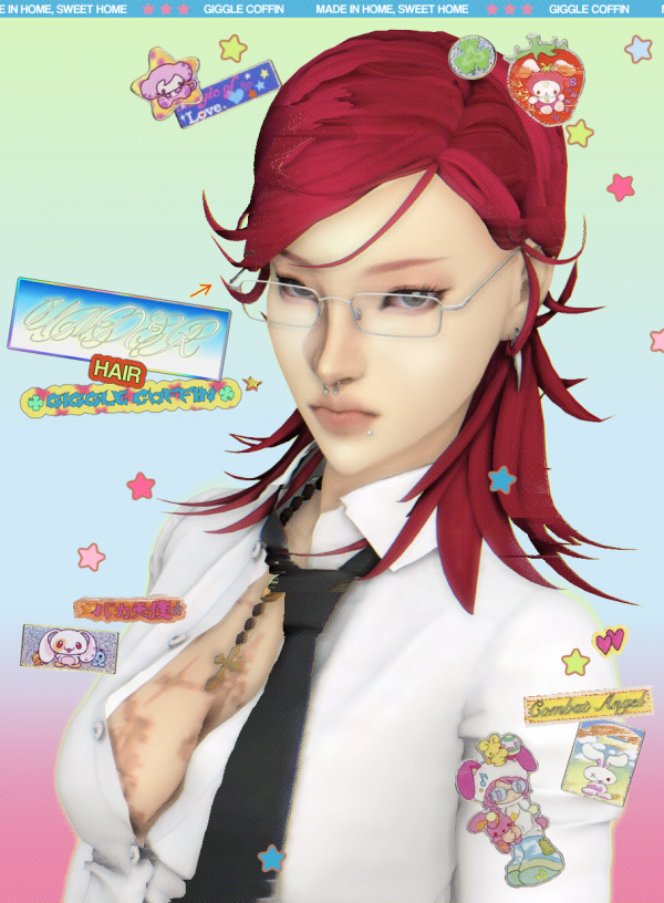 Maxis Match [GIGGLECOFFIN] UNDER HAIR by simsfinds - The Sims 4 Custom Content