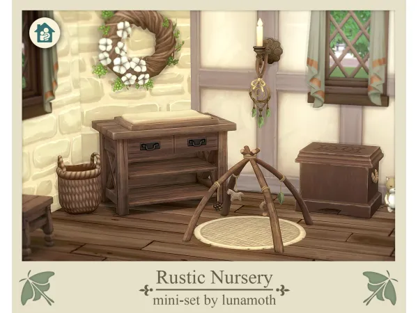 Maxis Match Rustic Nursery Mini Set - The Sims 4 Custom Content